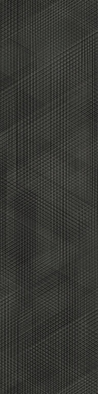 Interface Drawn Aspects 2 / Bouclée / 25 cm x 100 cm / Noir