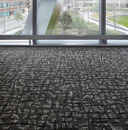 Interface Etched & Threaded / Bouclée / 50 cm x 50 cm / Noir, Gris