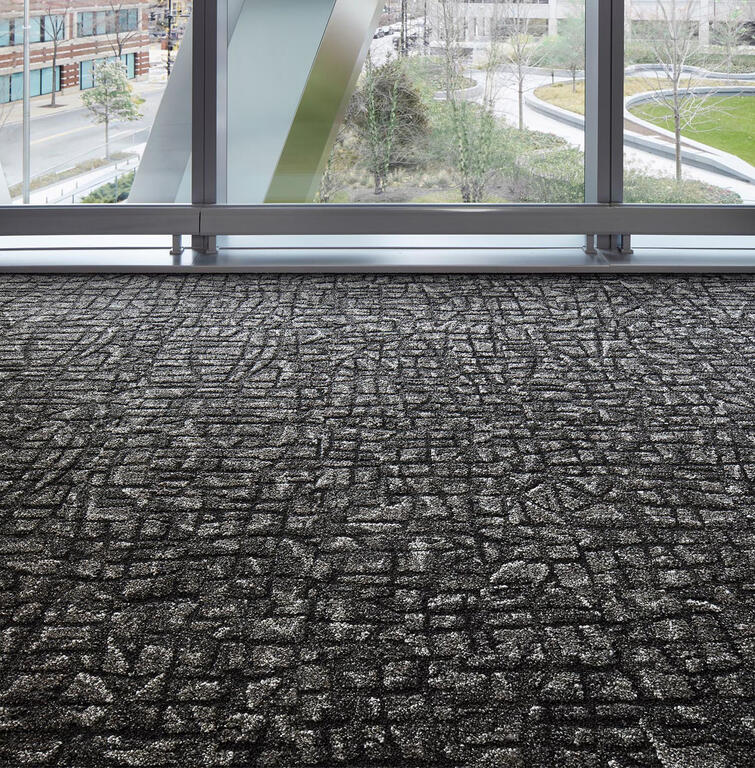 Interface Etched & Threaded / Bouclée / 50 cm x 50 cm / Noir, Gris