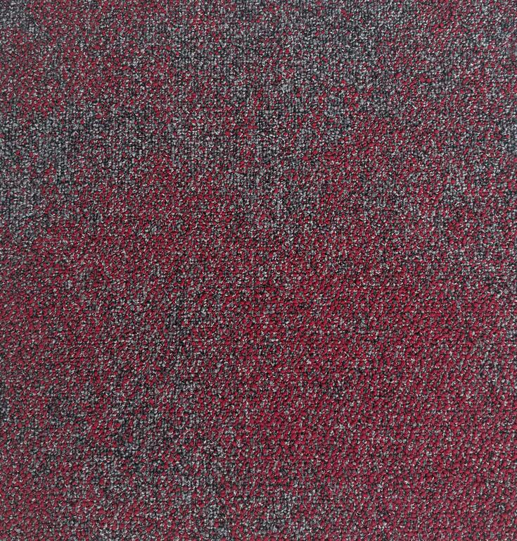 Interface Composure / Bouclée / 50 cm x 50 cm / Rouge, Gris