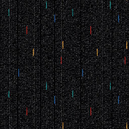 Interface Razzle Dazzle - Bright Spark / Bouclée / 50 cm x 50 cm / Noir